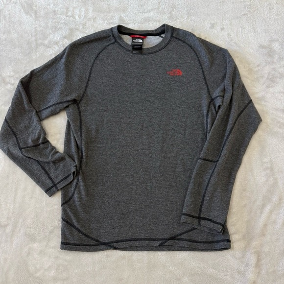 The North Face Mens Gray Long Sleeve Pullover Athletic Shirt - Picture 1 of 5